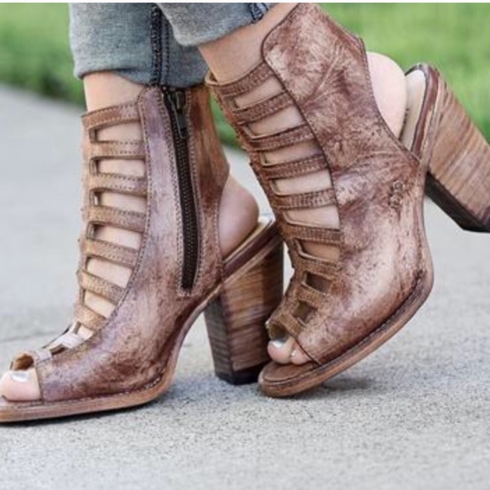 π₯ NIB Bed Stu Occam Caged Sandals Teak Driftwood - Picture 3 of 9